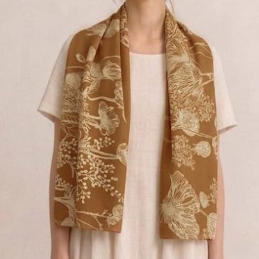 Foulard bronze – Flora vivante
