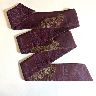 Foulard ruban bordeaux