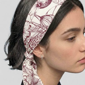 Foulard ruban écru